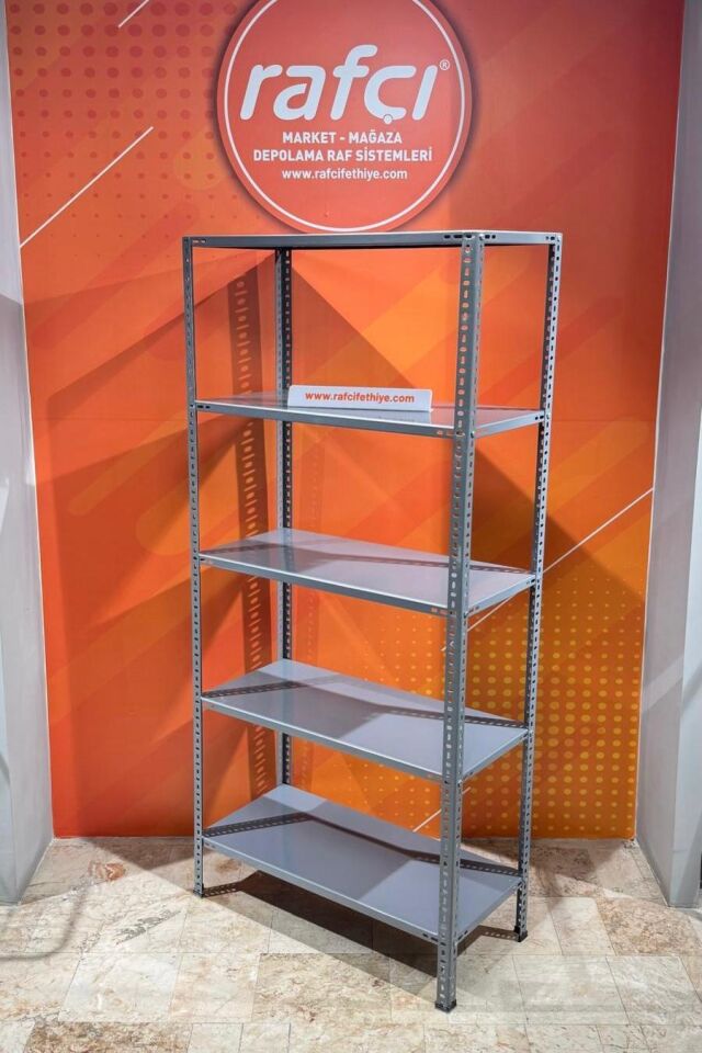 43x93x200 5 katlı Çelik Raf