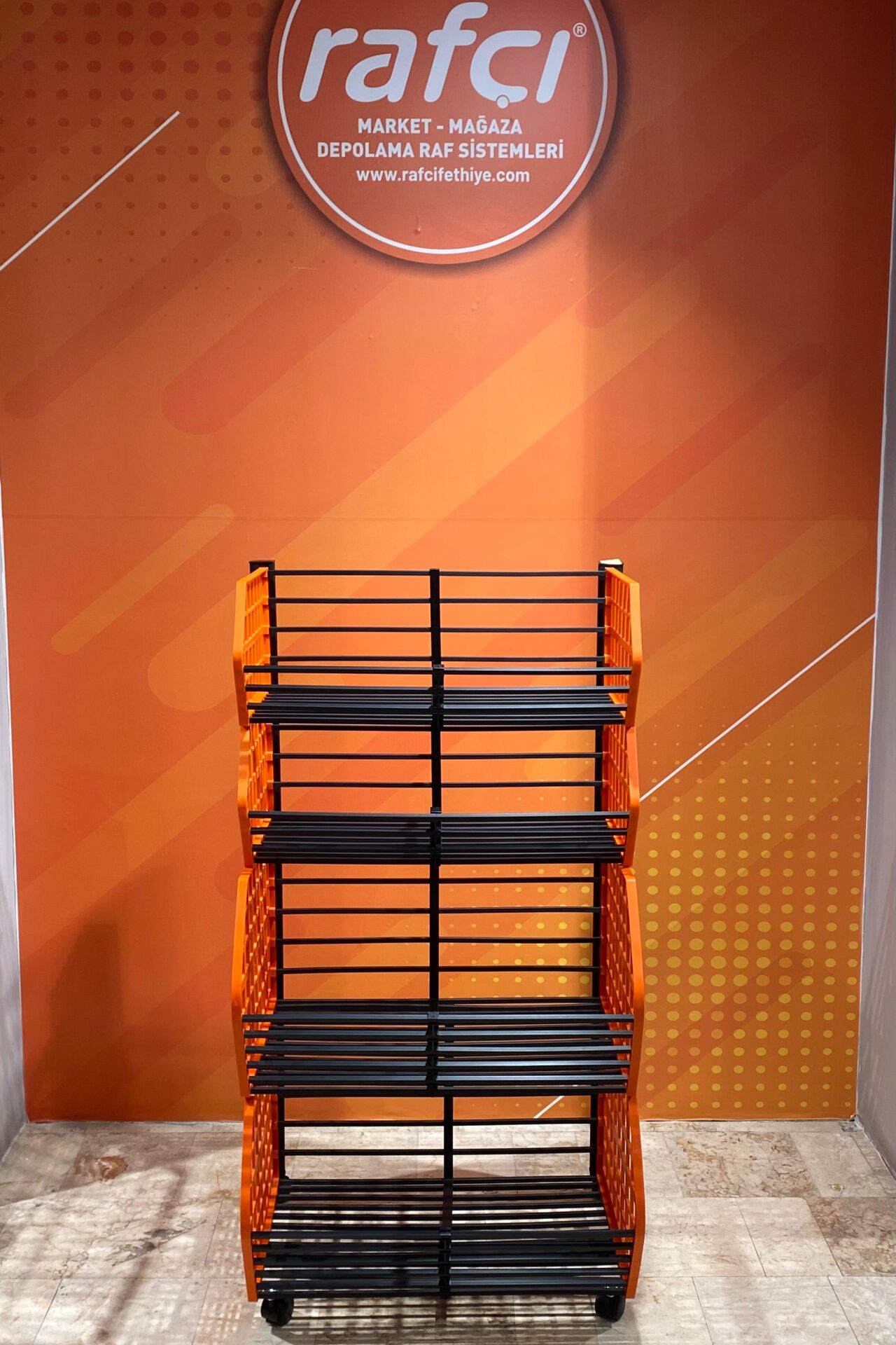 4 Katlı Kademeli Tekerlekli Plastik Aksiyon Sepet